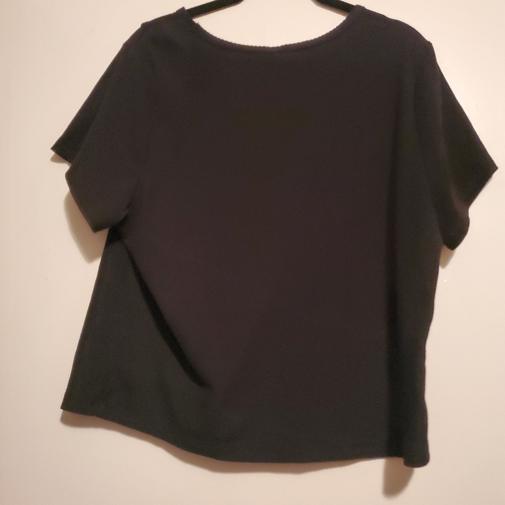Black Old Navy Cropped Ribbed Tee